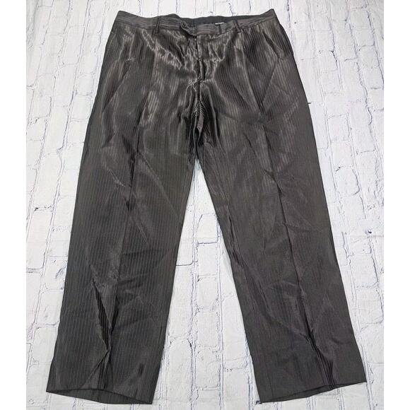 Carlo Pignatelli MENS SIZE US 38X27 Brown Shiny Dress Pants Wool Blend ITALY - Picture 1 of 14